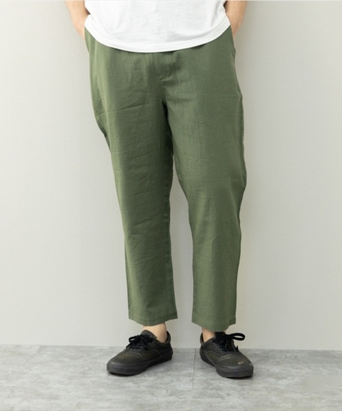 STYLEBLOCK(スタイルブロック)の「綿麻ストレッチワイドテーパードアンクルパンツ(その他パンツ・メンズ・ベージュ/ネイビー/ブラック/カーキ・L/M/LL)」の1枚目の写真
