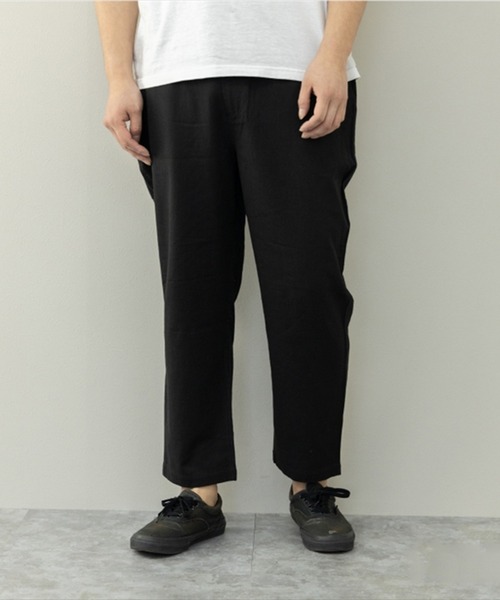 STYLEBLOCK(スタイルブロック)の「綿麻ストレッチワイドテーパードアンクルパンツ(その他パンツ・メンズ・ベージュ/ネイビー/ブラック/カーキ・L/M/LL)」の2枚目の写真