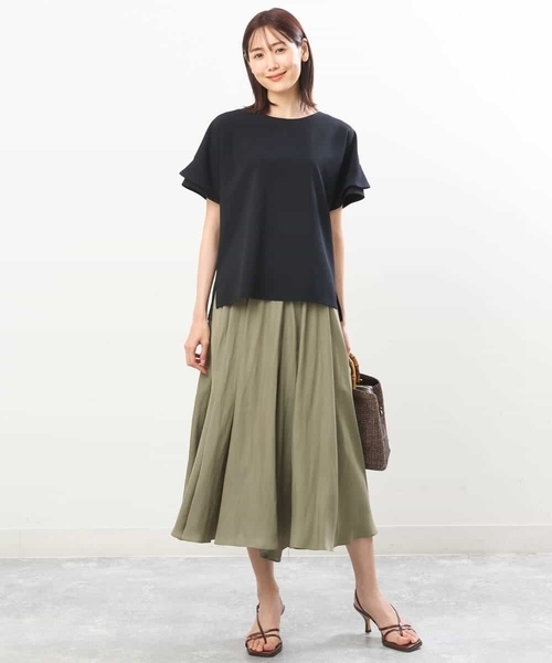 MK MICHEL KLEIN（エムケーミッシェルクラン）の「サテンガウチョパンツ/洗える（その他パンツ・レディース・ライトベージュ/ブルー/ダークグレー/ミント/モカ/パープル/カーキ/ライトブルー/ベージュ/ピンクベージュ・38）」の17枚目の写真