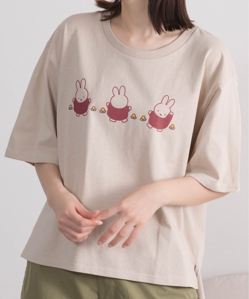 Miffy（ ミッフィー）の「miffy / ミッフィー  ビッグ Tシャツ 半袖 ビッグシルエット miffy BIG TEE WNI（Tシャツ/カットソー・レディース・その他1/その他6/その他5/その他3/その他2/その他4・FREE）」の2枚目の写真