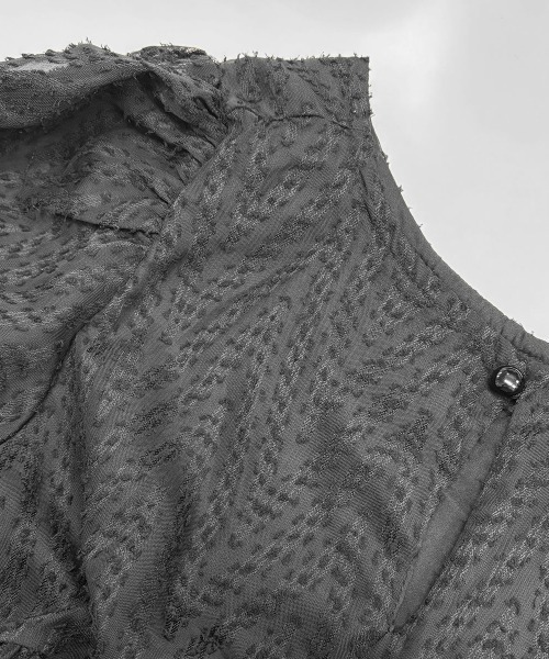 PRIVATE  BEACH（プライベートビーチ）の「シアーティアードロングワンピース（ワンピース・レディース・オフホワイト/イエロー/ブルー/ミント/ブラック・L/M）」の10枚目の写真