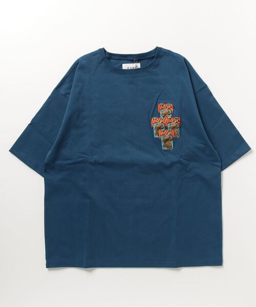 ROYAL FLASH（ロイヤルフラッシュ）の「MAYO/メイヨー/MAYO Dragon Embroidery Short Sleeve Tee（Tシャツ/カットソー・メンズ・ホワイト/ネイビー・L/M/XL）」の4枚目の写真