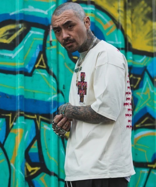 ROYAL FLASH（ロイヤルフラッシュ）の「MAYO/メイヨー/MAYO Dragon Embroidery Short Sleeve Tee（Tシャツ/カットソー・メンズ・ホワイト/ネイビー・L/M/XL）」の7枚目の写真