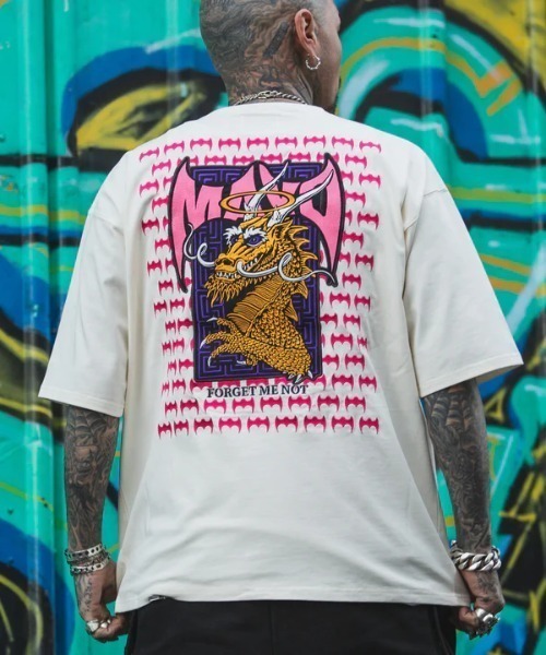 ROYAL FLASH（ロイヤルフラッシュ）の「MAYO/メイヨー/MAYO Dragon Embroidery Short Sleeve Tee（Tシャツ/カットソー・メンズ・ホワイト/ネイビー・L/M/XL）」の3枚目の写真