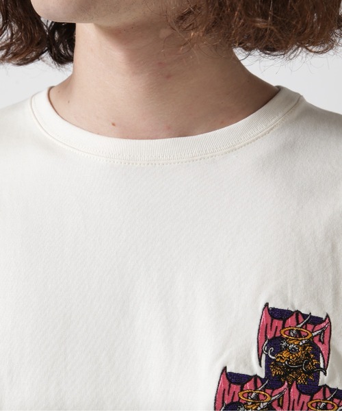 ROYAL FLASH（ロイヤルフラッシュ）の「MAYO/メイヨー/MAYO Dragon Embroidery Short Sleeve Tee（Tシャツ/カットソー・メンズ・ホワイト/ネイビー・L/M/XL）」の19枚目の写真