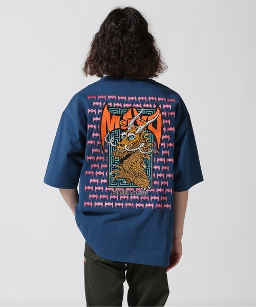 ROYAL FLASH（ロイヤルフラッシュ）の「MAYO/メイヨー/MAYO Dragon Embroidery Short Sleeve Tee（Tシャツ/カットソー・メンズ・ホワイト/ネイビー・L/M/XL）」の14枚目の写真