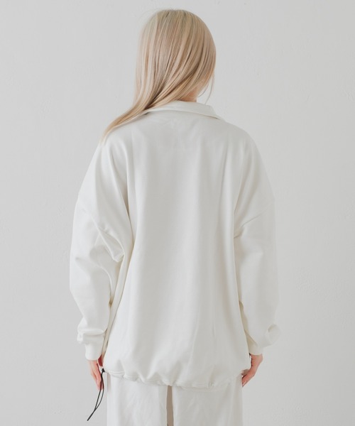 Kastane（カスタネ）の「【DISCUS別注】ハーフジップスウェット（スウェット・レディース・オフホワイト/イエロー・FREE）」の3枚目の写真