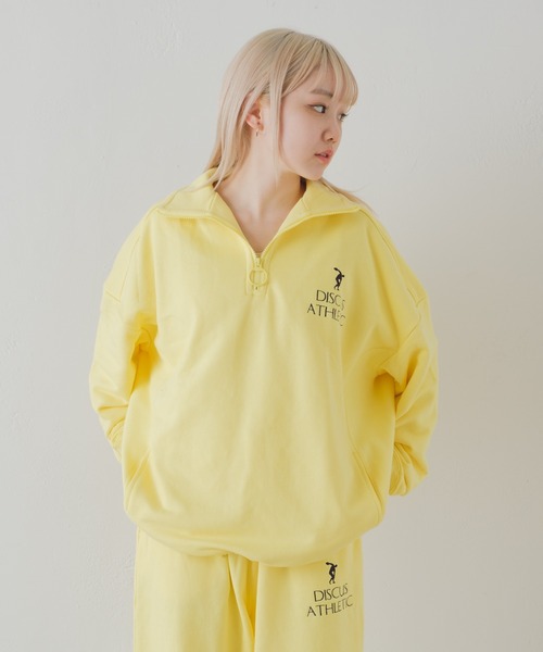 Kastane（カスタネ）の「【DISCUS別注】ハーフジップスウェット（スウェット・レディース・オフホワイト/イエロー・FREE）」の4枚目の写真