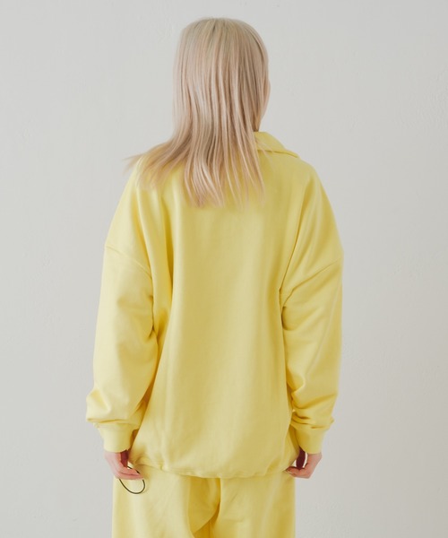 Kastane（カスタネ）の「【DISCUS別注】ハーフジップスウェット（スウェット・レディース・オフホワイト/イエロー・FREE）」の19枚目の写真