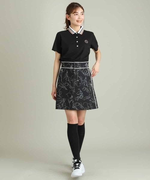 a.v.v（アーヴェヴェ）の「レディースゴルフウエア　フラワーモチーフプリントタイトスカート（スカート・レディース・ホワイト/ブラック・36/38/40）」の13枚目の写真
