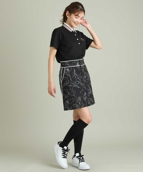 a.v.v（アーヴェヴェ）の「レディースゴルフウエア　フラワーモチーフプリントタイトスカート（スカート・レディース・ホワイト/ブラック・36/38/40）」の14枚目の写真