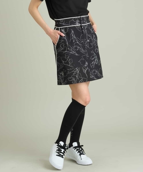 a.v.v（アーヴェヴェ）の「レディースゴルフウエア　フラワーモチーフプリントタイトスカート（スカート・レディース・ホワイト/ブラック・36/38/40）」の19枚目の写真