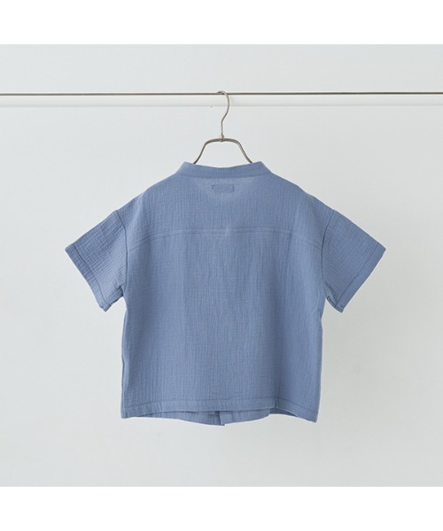 b・ROOM（ビールーム）の「スタンドカラービッグシャツ（シャツ/ブラウス・キッズ・アイボリー/ブルーグレー/モスグリーン/ベージュ/マスタード・100cm/110cm/120cm/130cm/140cm/150cm）」の8枚目の写真