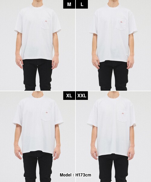 DANTON(ダントン)の「DANTON / POCKET T-SHIRT(Tシャツ/カットソー・レディース・ブラック/ホワイト/ネイビー・S/M/L/XL/XXL)」の20枚目の写真
