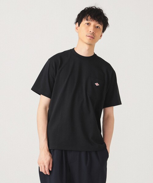 DANTON(ダントン)の「DANTON / POCKET T-SHIRT(Tシャツ/カットソー・レディース・ブラック/ホワイト/ネイビー・S/M/L/XL/XXL)」の1枚目の写真