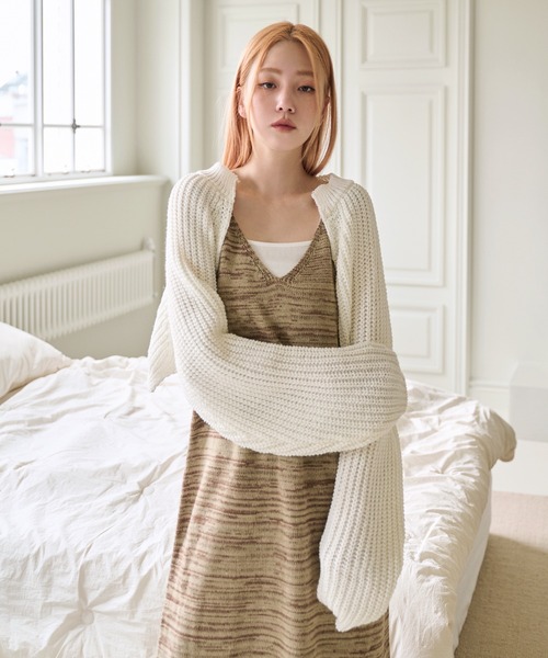 UNE MANSION(ユヌマンション)の「タッセルVネックニットロングワンピース(ワンピース・レディース・ブラウン/グレー・FREE)」の19枚目の写真