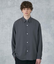 PUBLIC TOKYO | サテンライクシルキートロミRelaxシャツ(シャツ/ブラウス)