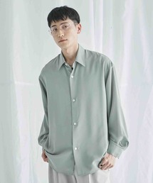 PUBLIC TOKYO | サテンライクシルキートロミRelaxシャツ(シャツ/ブラウス)