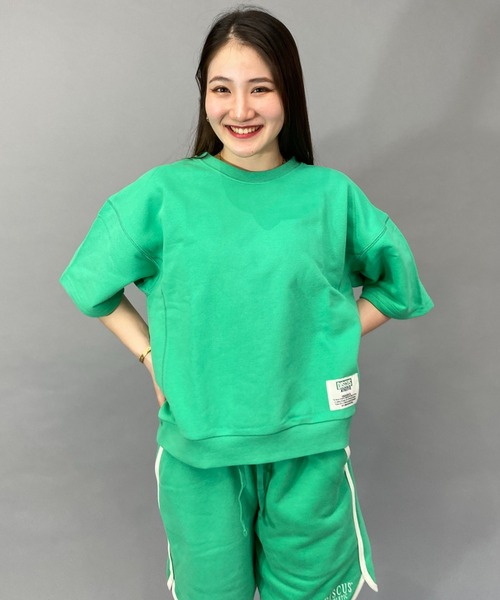 DISCUS ATHLETIC(ディスカス アスレチック)の「DISCUS ATHLETIC/ディスカス 半袖Tシャツ 3287-7971(Tシャツ/カットソー・レディース・ホワイト/グリーン/グレー・M/L)」の1枚目の写真