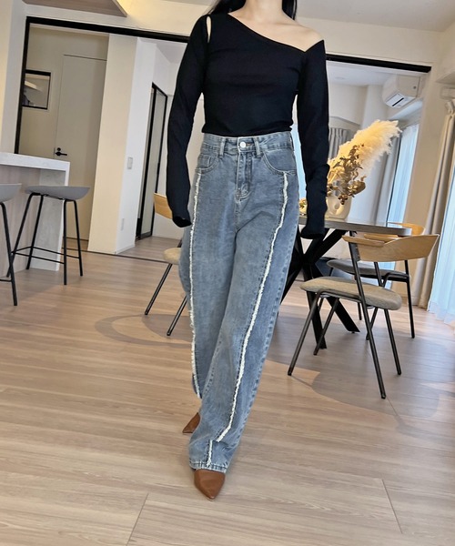 Jewelobe(ジュエローブ)の「センターラインデニムパンツ(デニムパンツ・レディース・ブルー・M/L)」の13枚目の写真