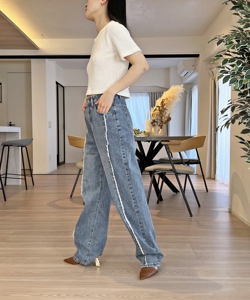 新品タグ付き☆ungrid ハイウエストカラーフレアデニム Ungrid  