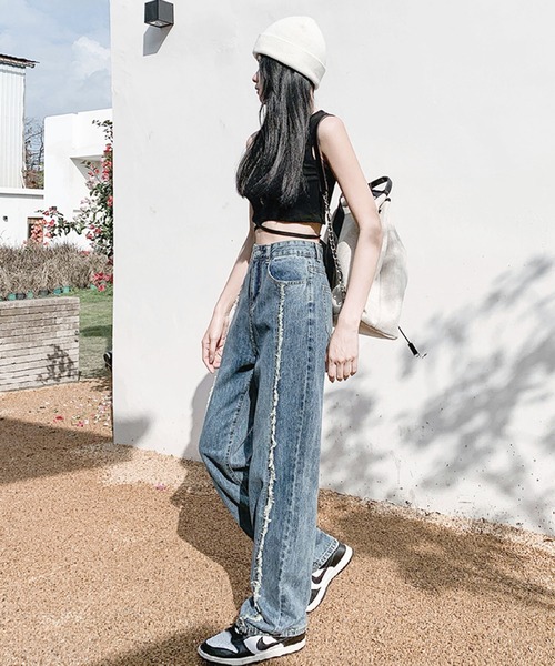 Jewelobe(ジュエローブ)の「センターラインデニムパンツ(デニムパンツ・レディース・ブルー・M/L)」の6枚目の写真