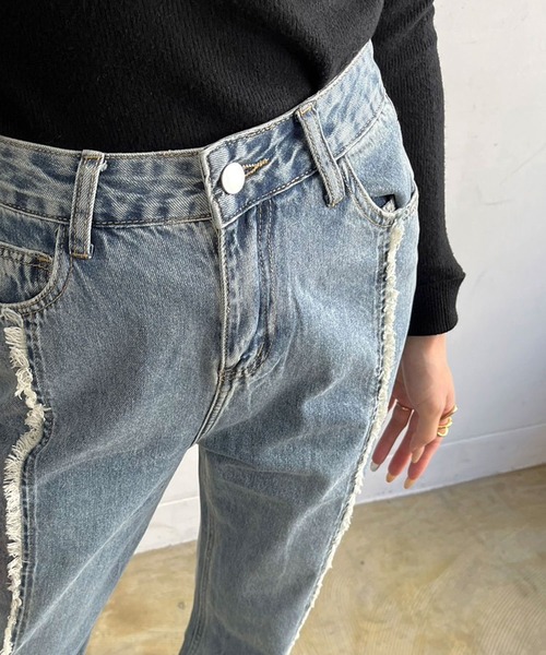 Jewelobe(ジュエローブ)の「センターラインデニムパンツ(デニムパンツ・レディース・ブルー・M/L)」の14枚目の写真