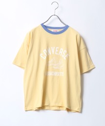 CONVERSE（コンバース）カレッジロゴ ハイカットシューズプリント リンガーTシャツ