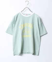 CONVERSE（コンバース）カレッジロゴ ハイカットシューズプリント リンガーTシャツ