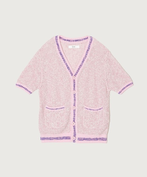 G.V.G.V.（ジーヴィージーヴィー）の「TWEED H/S CARDIGAN（カーディガン/ボレロ・レディース・ピンク/ブラック・ONE SIZE）」の4枚目の写真