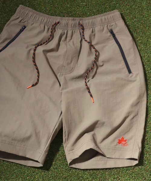 LOGOS（ロゴス）の「LOGOS/ロゴス ワンポイント刺繍 撥水 ナイロン タスラン ショートパンツ 水陸両用（その他パンツ・メンズ・カーキ/サックスブルー/グリーン/ベージュ/ネイビー/オレンジ/イエロー・M/L/LL）」の3枚目の写真