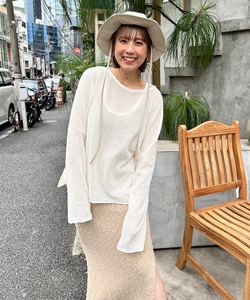 CREDONA（クレドナ）の「チューリップコードHAT（ハット・レディース・ベージュ/ブラック・FREE）」の15枚目の写真