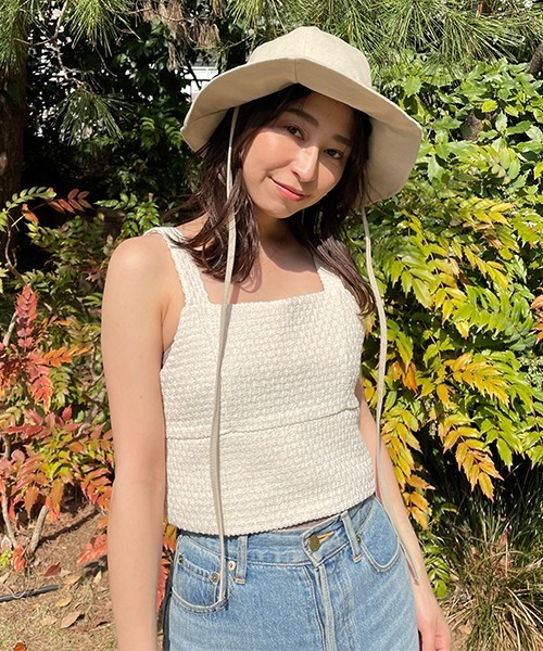 CREDONA（クレドナ）の「チューリップコードHAT（ハット・レディース・ベージュ/ブラック・FREE）」の9枚目の写真