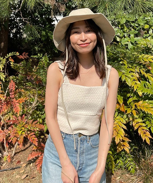 CREDONA（クレドナ）の「チューリップコードHAT（ハット・レディース・ベージュ/ブラック・FREE）」の8枚目の写真