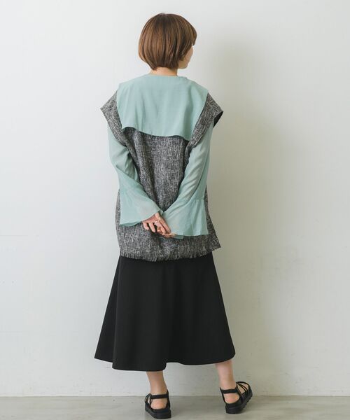 RETRO GIRL（レトロガール）の「Vネックベスト（ベスト・レディース・ライトグレー/ブラック/ナチュラル・FREE）」の17枚目の写真