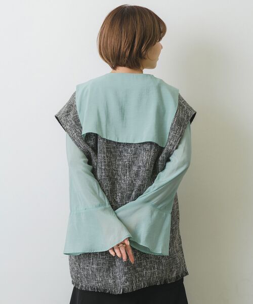 RETRO GIRL（レトロガール）の「Vネックベスト（ベスト・レディース・ライトグレー/ブラック/ナチュラル・FREE）」の20枚目の写真