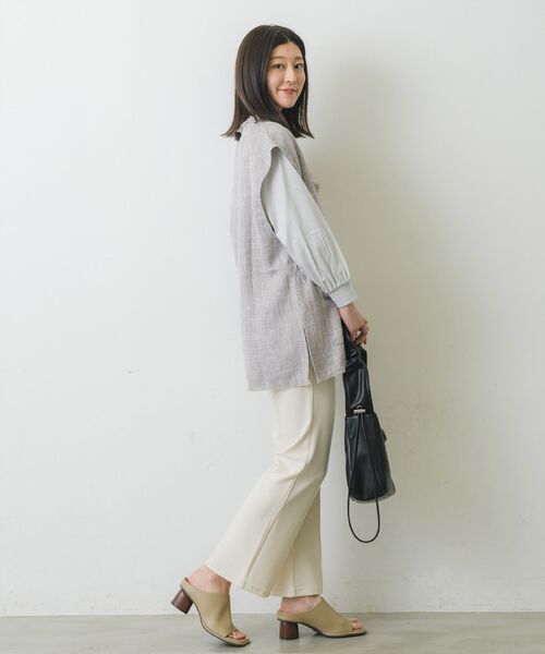 RETRO GIRL（レトロガール）の「Vネックベスト（ベスト・レディース・ライトグレー/ブラック/ナチュラル・FREE）」の8枚目の写真