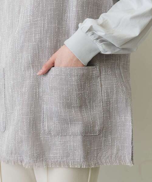 RETRO GIRL（レトロガール）の「Vネックベスト（ベスト・レディース・ライトグレー/ブラック/ナチュラル・FREE）」の9枚目の写真