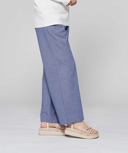 HONEYSUCKLE ROSE（ハニーサックルローズ）の「【HONEYSUCKLE ROSE】サラサラリネン混ワイドパンツ（その他パンツ・レディース・カーキブラウン/グレー/グレー×ホワイト/ブルー/ベージュ・M/L/S）」の20枚目の写真