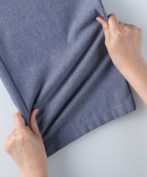 HONEYSUCKLE ROSE（ハニーサックルローズ）の「【HONEYSUCKLE ROSE】サラサラリネン混ワイドパンツ（その他パンツ・レディース・カーキブラウン/グレー/グレー×ホワイト/ブルー/ベージュ・M/L/S）」の10枚目の写真