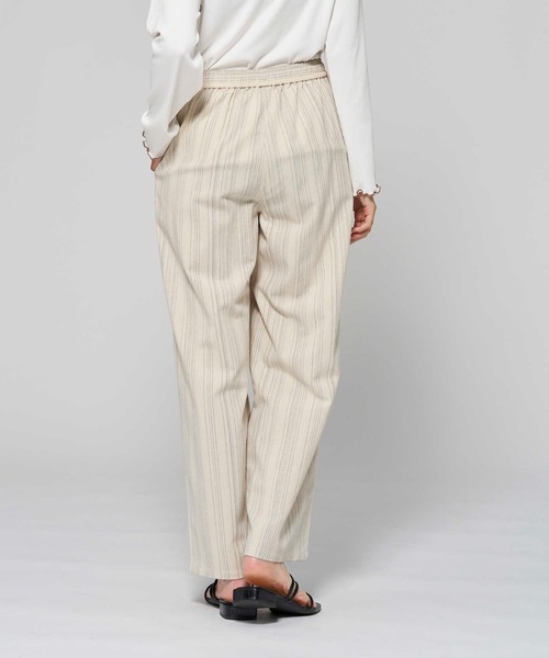 HONEYSUCKLE ROSE（ハニーサックルローズ）の「【HONEYSUCKLE ROSE】サラサラリネン混ワイドパンツ（その他パンツ・レディース・カーキブラウン/グレー/グレー×ホワイト/ブルー/ベージュ・M/L/S）」の18枚目の写真