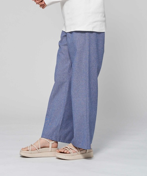 HONEYSUCKLE ROSE（ハニーサックルローズ）の「【HONEYSUCKLE ROSE】サラサラリネン混ワイドパンツ（その他パンツ・レディース・カーキブラウン/グレー/グレー×ホワイト/ブルー/ベージュ・M/L/S）」の21枚目の写真