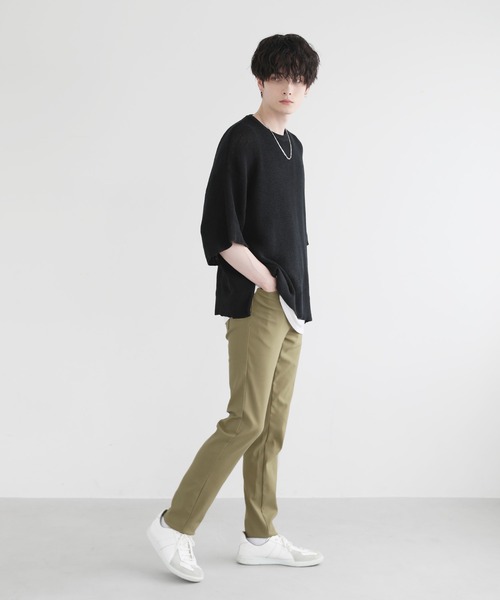 THE CASUAL（カジュアル）の「接触冷感 強ストレッチ　5ポケットスリムテーパードパンツ（その他パンツ・メンズ・ネイビー/ベージュ/カーキ/ブラック/グレー系・L/M/LL）」の20枚目の写真