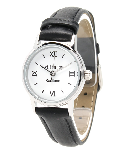 Kastane（カスタネ）の「【Kastane】レザーウォッチ（アナログ腕時計・レディース・ブラック・FREE）」の2枚目の写真