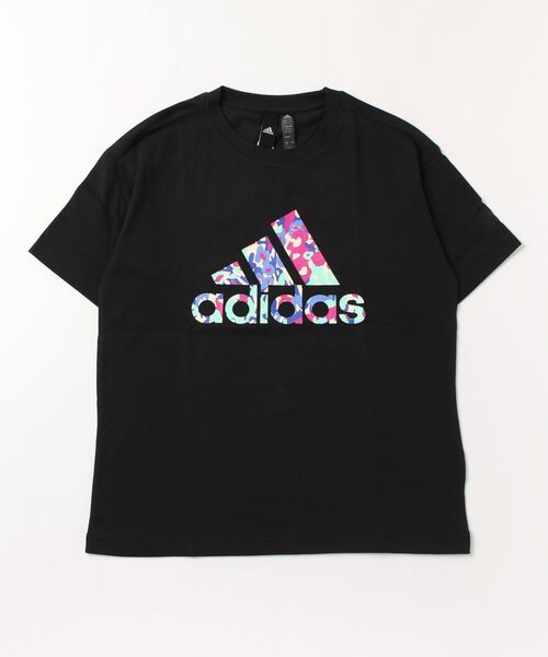 adidas（アディダス）の「アディダス adidas フラワーグラフィック ルーズフィットTシャツ（Tシャツ/カットソー・レディース・ホワイト/ベビーピンク/ブラック・L/M/S/XL）」の3枚目の写真