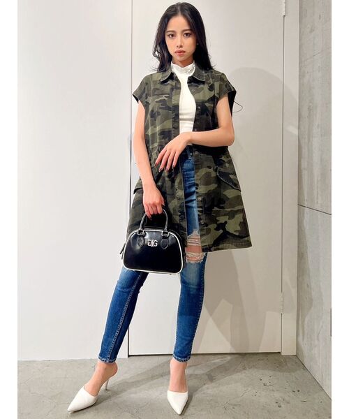 GYDA（ジェイダ）の「ハイウエストニーボールドダメージスキニーデニムパンツ（デニムパンツ・レディース・ライトブルー/ブルー・SMALL/X-SMALL/MEDIUM）」の19枚目の写真