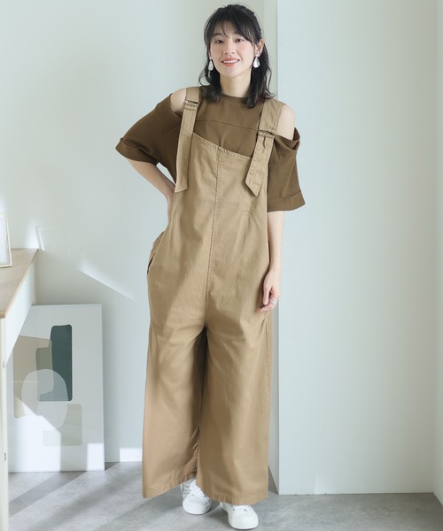 ショルダーオープン半袖Tシャツ（Tシャツ/カットソー）｜ElegChic（エレグシック）