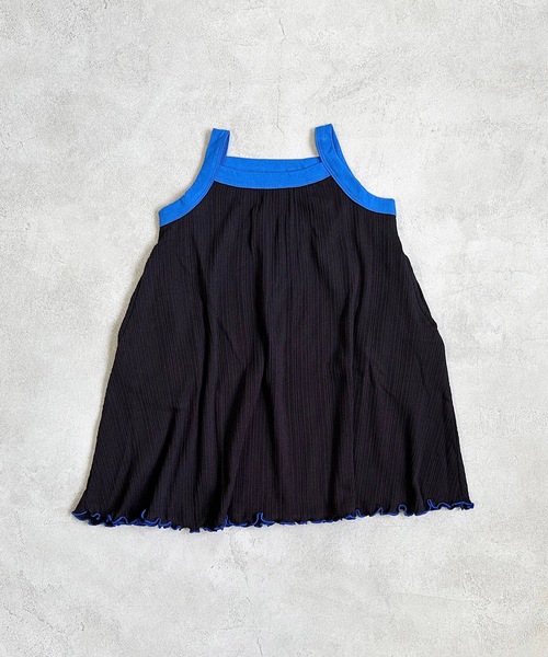 CALMIA（カルミア）の「メローキャミワンピース(90～150cm)（ワンピース・キッズ・ブラック/ラベンダー/ライトグリーン・90/100/110/120/130/140/150）」の2枚目の写真