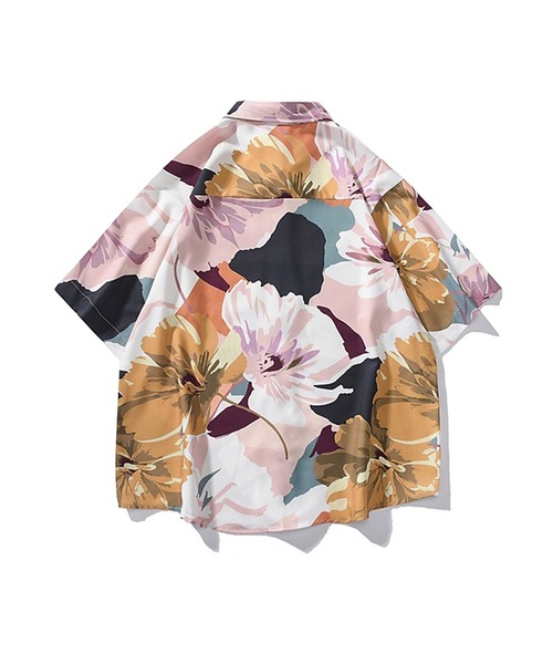 HOOK（フック）の「【HOOK】古着風総柄ビッグアロハシャツ (SS)（シャツ/ブラウス・メンズ・ピンク/ダークグリーン/ライトベージュ/ブルー系その他2/ライトブルー/ホワイト・XL/M/L）」の9枚目の写真