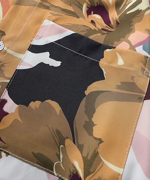 HOOK（フック）の「【HOOK】古着風総柄ビッグアロハシャツ (SS)（シャツ/ブラウス・メンズ・ピンク/ダークグリーン/ライトベージュ/ブルー系その他2/ライトブルー/ホワイト・XL/M/L）」の10枚目の写真